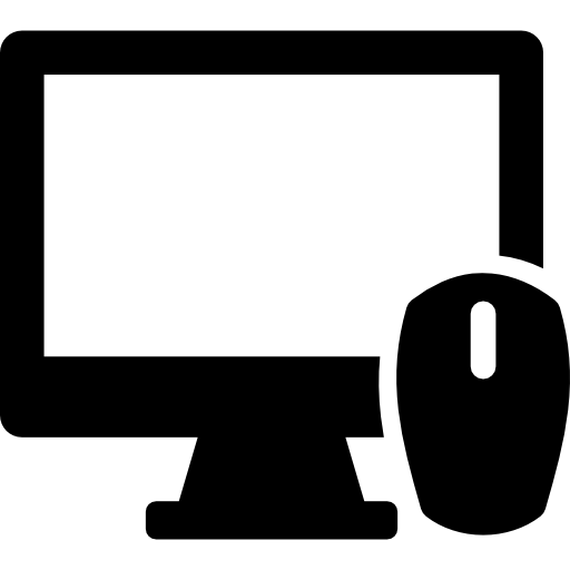 Computer monitor and mouse